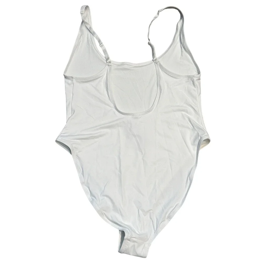SKIMS Recycled Swim Scoop Neck One Piece Swimsuit Snow White 2X SW-SNO-0044 NEW
